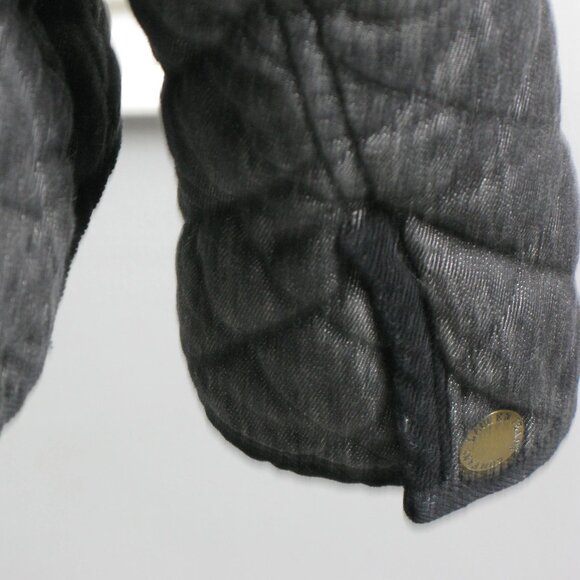 Lauren Ralph Lauren Black Matte Zip/Snap Quilted Jacket Size Large - Picture 7 of 8